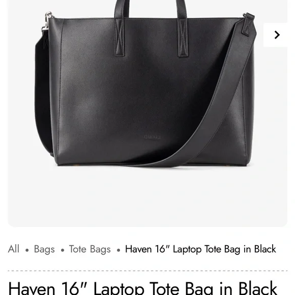 Calpak Black Messenger Bag - Picture 3 of 8